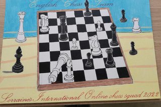 Picture of a chess board from a Novus prisoner who played in the chess tournament