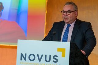 Peter Cox presenting at an event