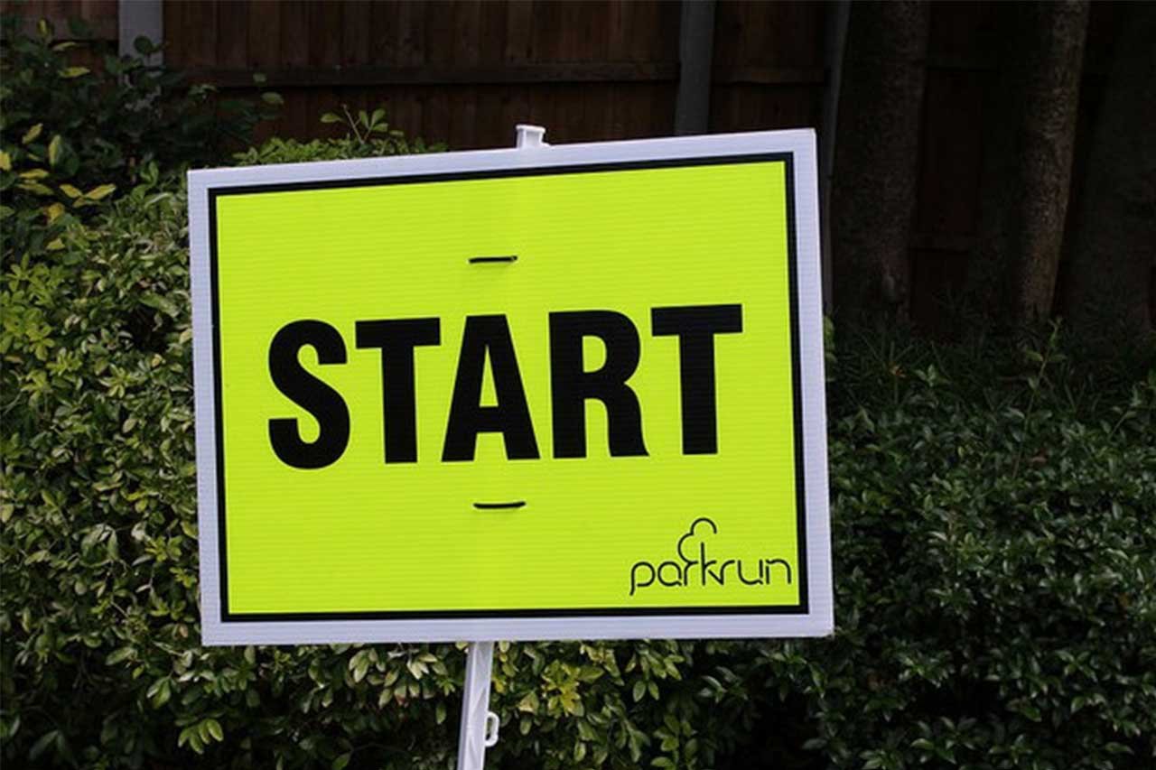 Parkrun start sign