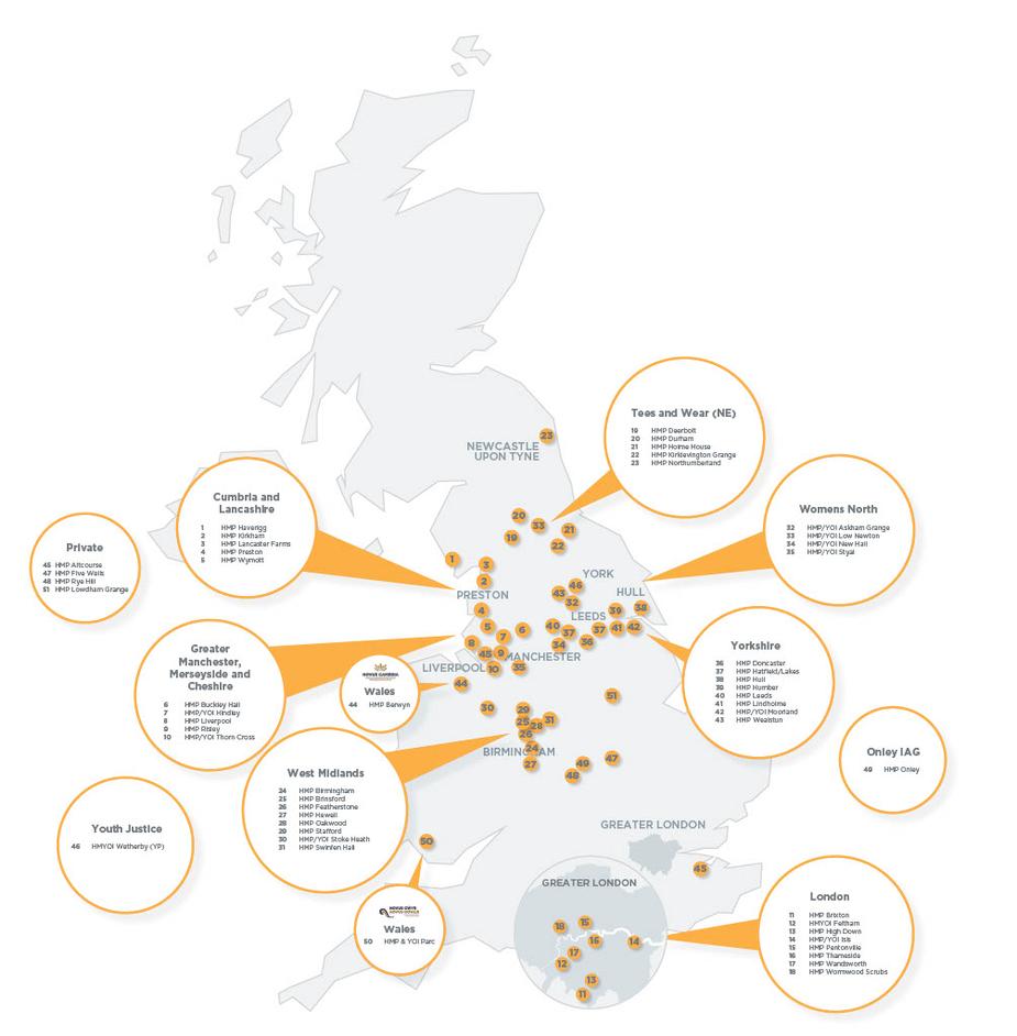 United Kingdom Map with indication to different cities