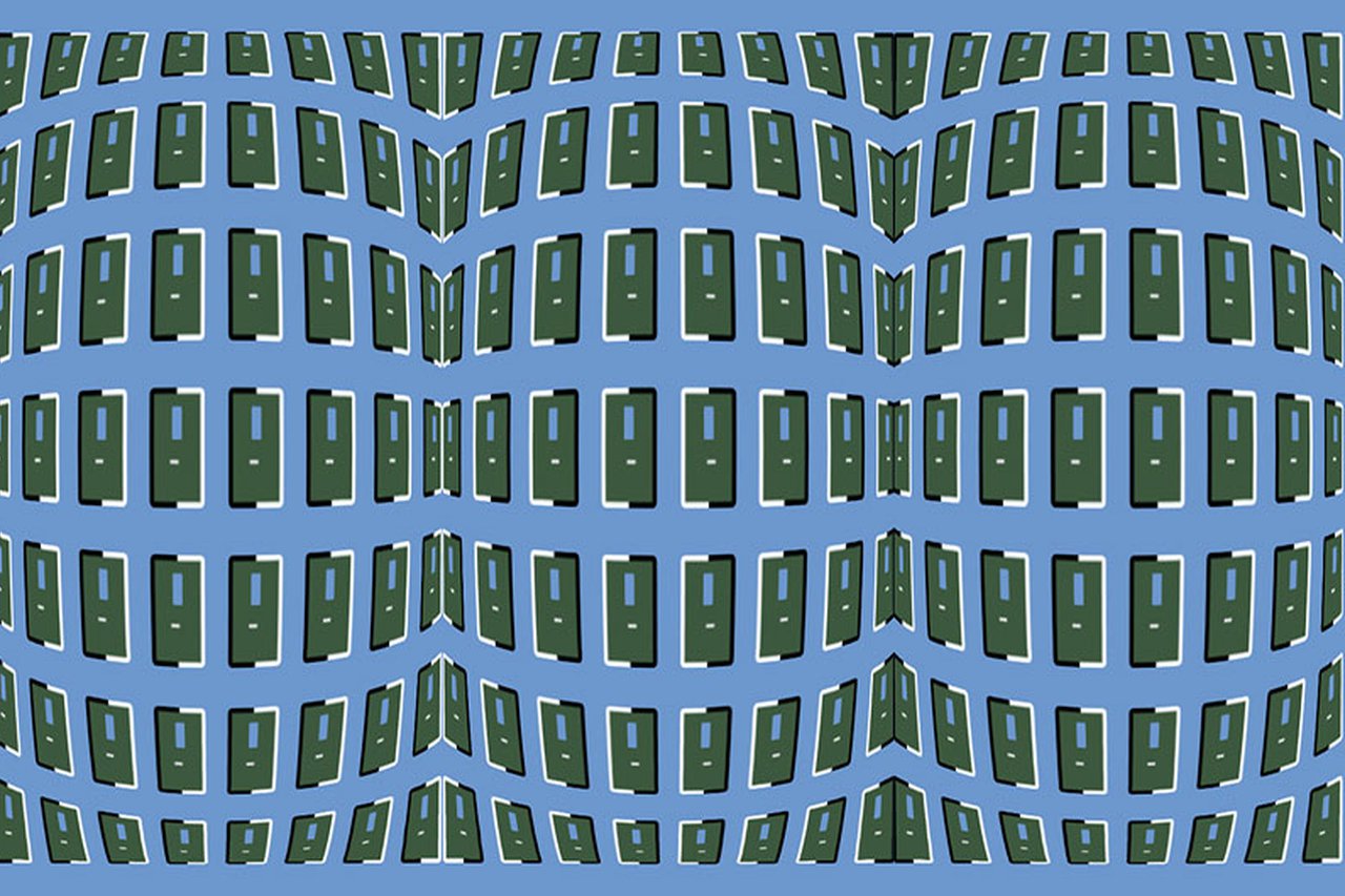Cell doors abstract art piece
