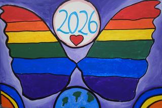 Rainbow butterfly for pride - design from Novus learner at HMP HIndley