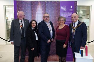 Group of people at 80 candles events, 3 men and two women