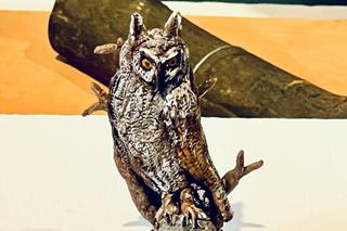 An owl sculpture created by a HMP Humber learner out of tea leaves