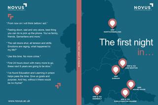 Front and back cover of the first night in prison project book
