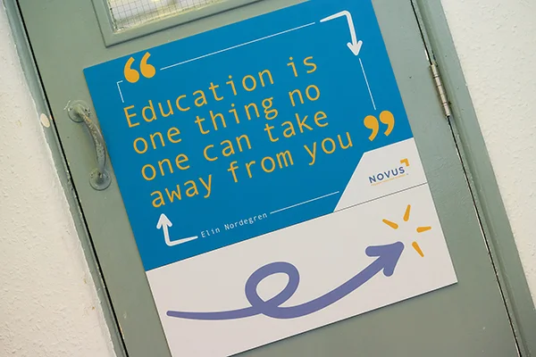 Poster with the quote 'Education is one thing no one can take away from you' by Elin Nordegren