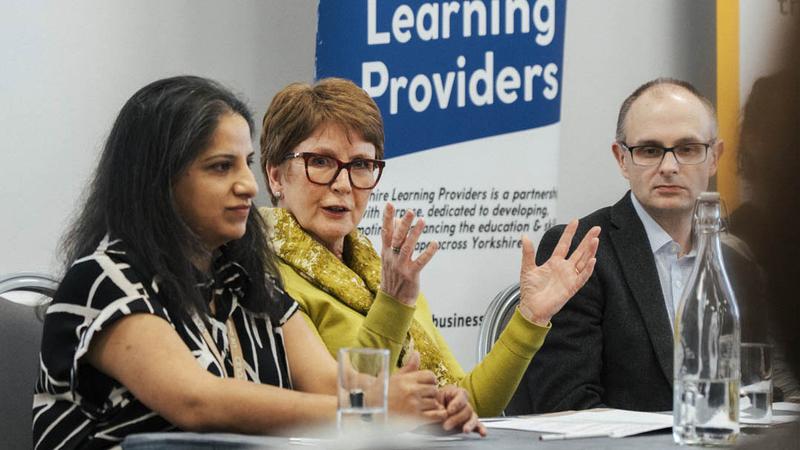 Discussion focused on employment pathways following prison education at a Novus event