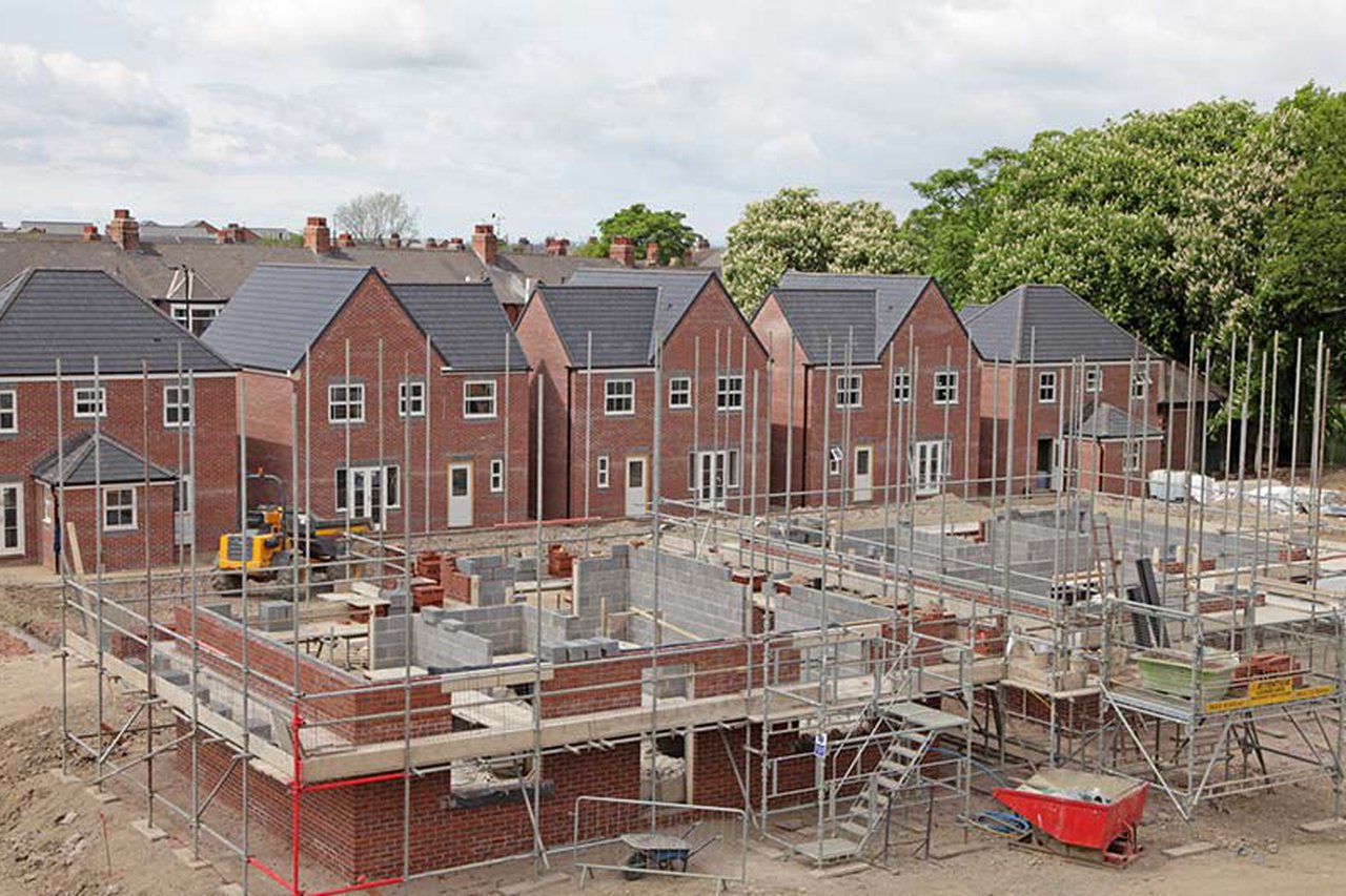 A house being built on a new build site