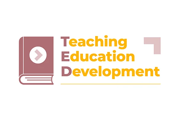 TEDteam logo with a book icon, representing Teaching, Education, and Development.