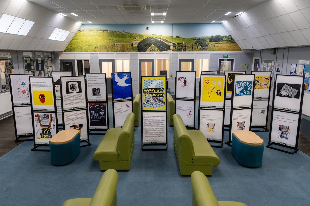 A showcase of artwork for a project called 'We Youth', created by young people in custody in the UK and Brazil