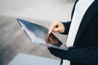 Female worker using a tablet/iPad