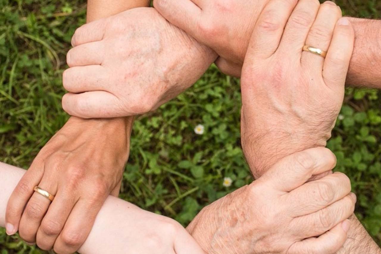 People holding hands